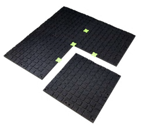 Podłoga gumowa kwadrat łączona 4PIN 100x100 cm grubość 30mm czarna